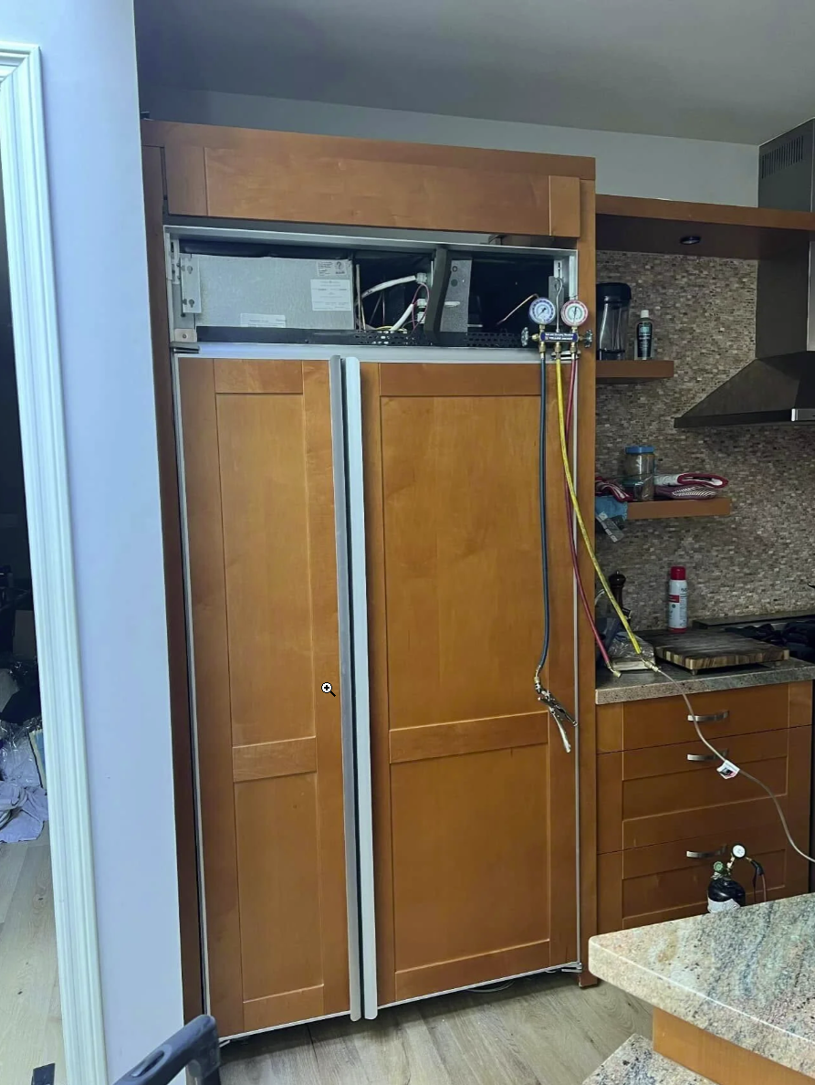 Built-in refrigerator with panel doors service